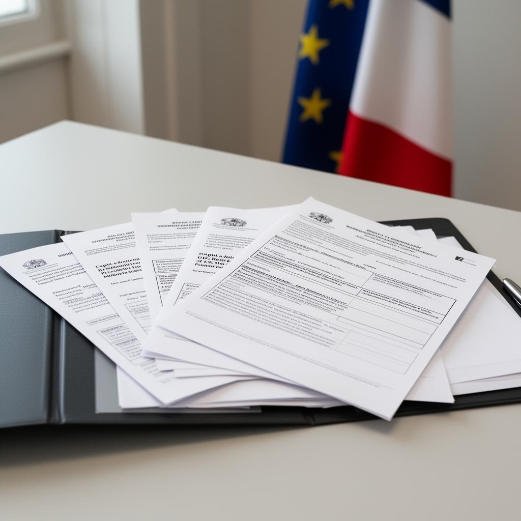 Documents administratifs préparés pour la préfecture